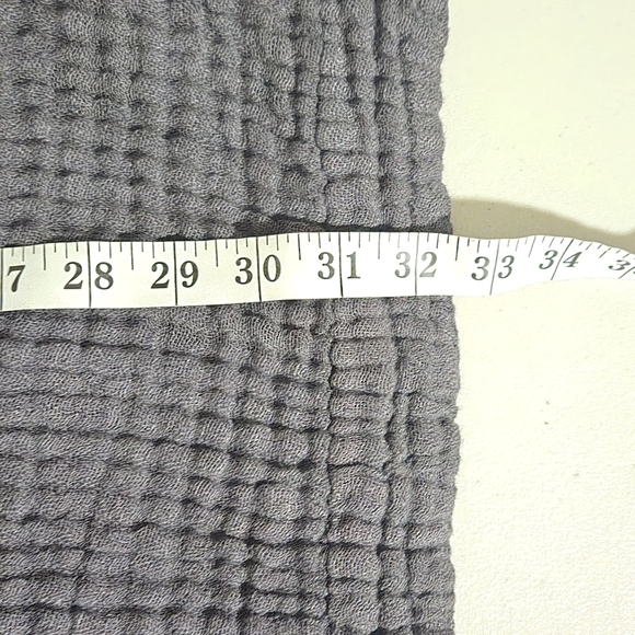 Peacock Ways Linen Gauze Longline Burnt Fabric Gray Lagenlook Cardigan - Picture 8 of 11